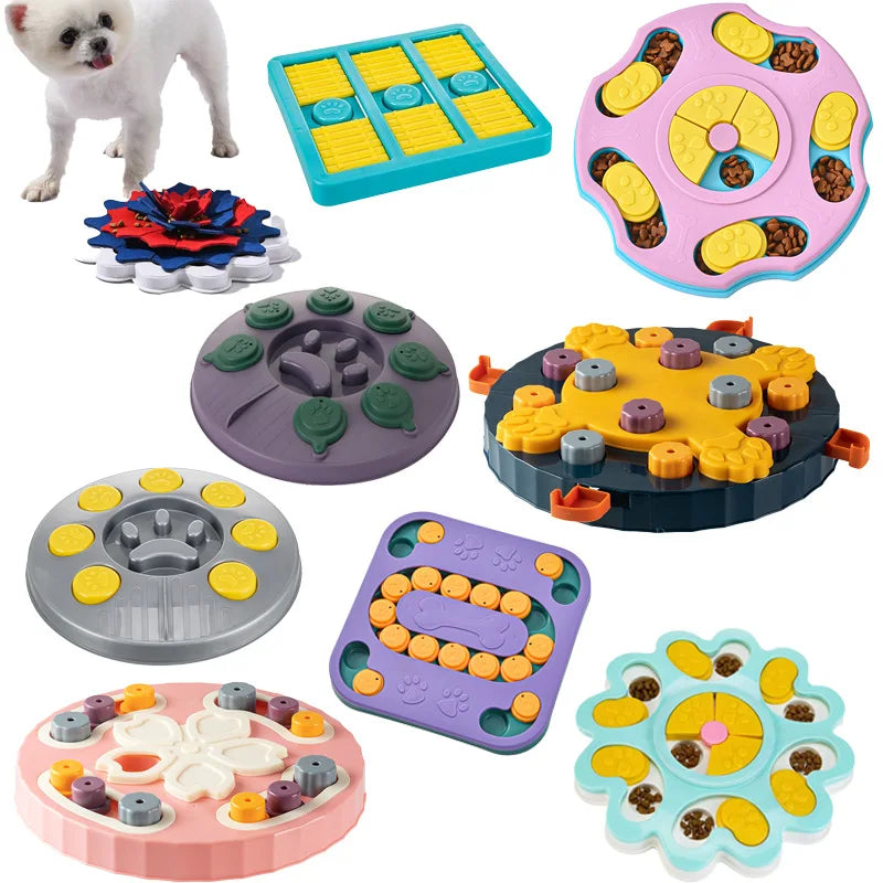 Interactive Dog Puzzle Slow Feeder — IQ Boosting Food Dispenser Bowl