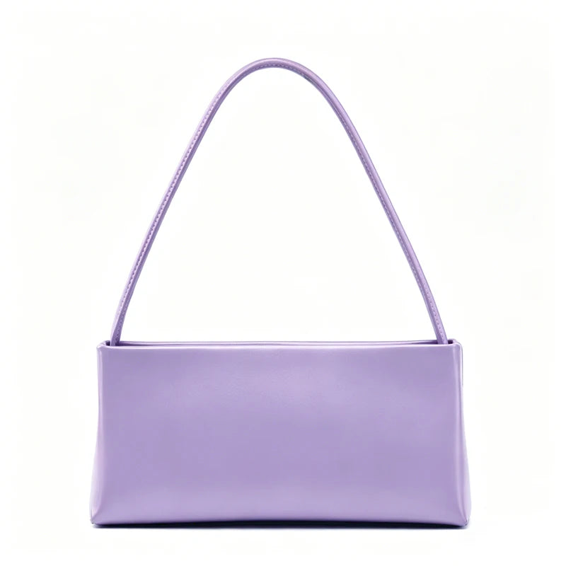 ZENCY Luxury Leather Shoulder Bag — Elegant Baguette Style Crossbody