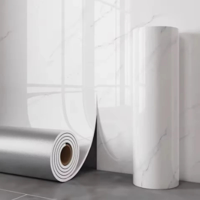 Marble Pattern Self-Adhesive Wallpaper — Waterproof Foam Wall Sticker