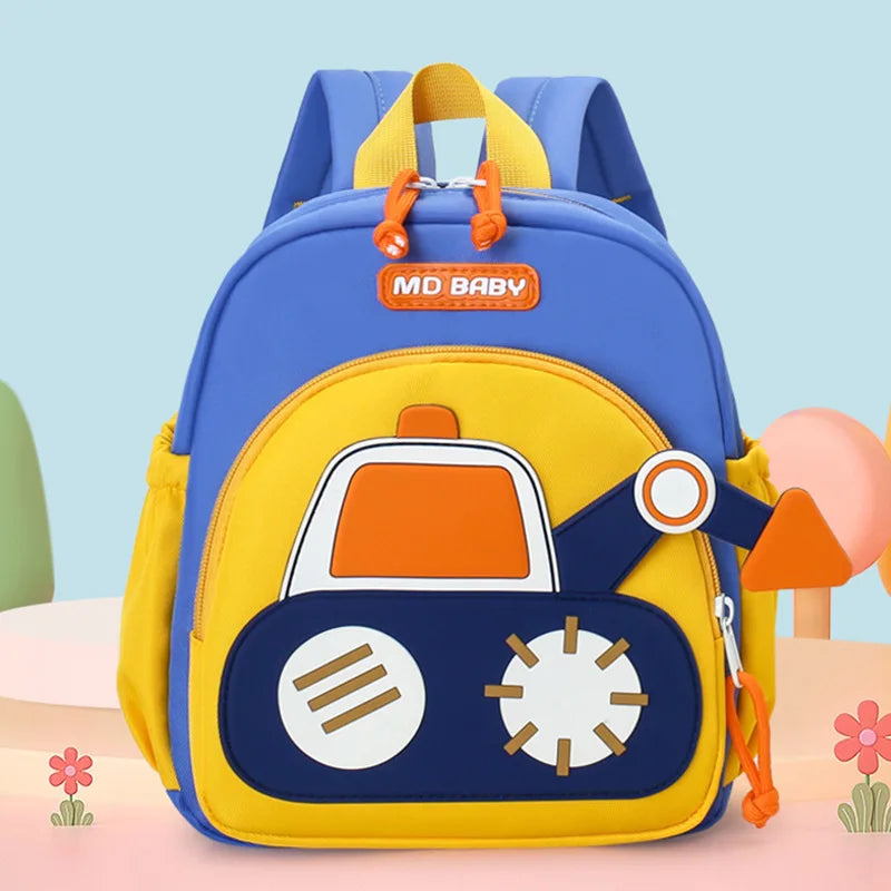 Kids Construction Vehicle Backpack — Lightweight School Bag for Toddlers