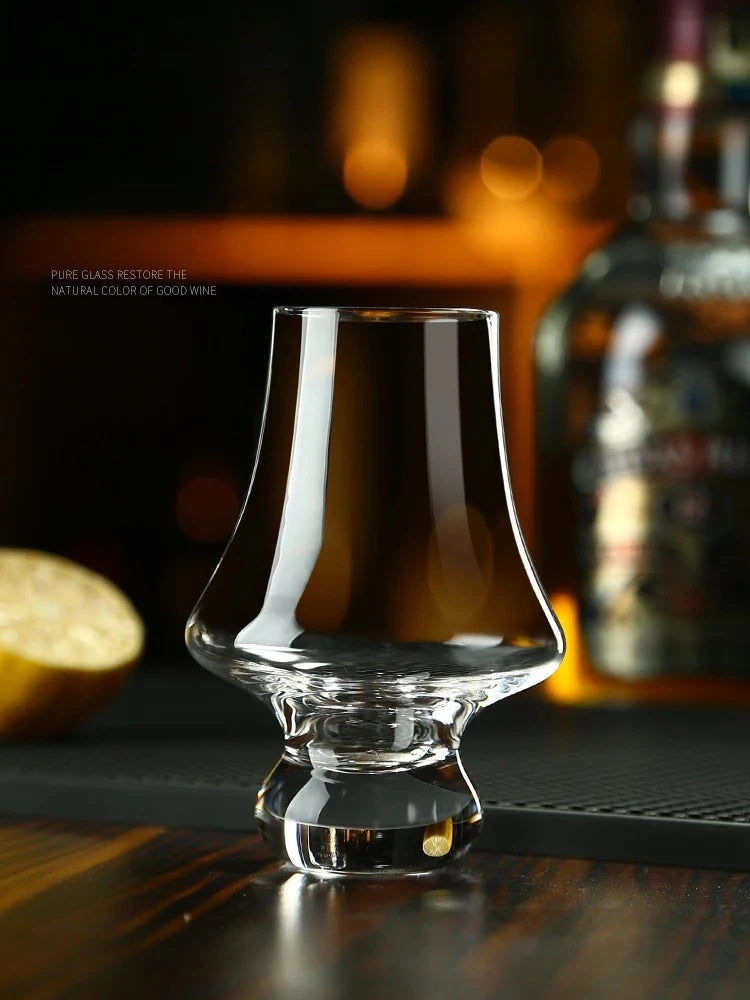 PDQ Crystal Whiskey Glass — Handmade Tulip Design Tasting Cup