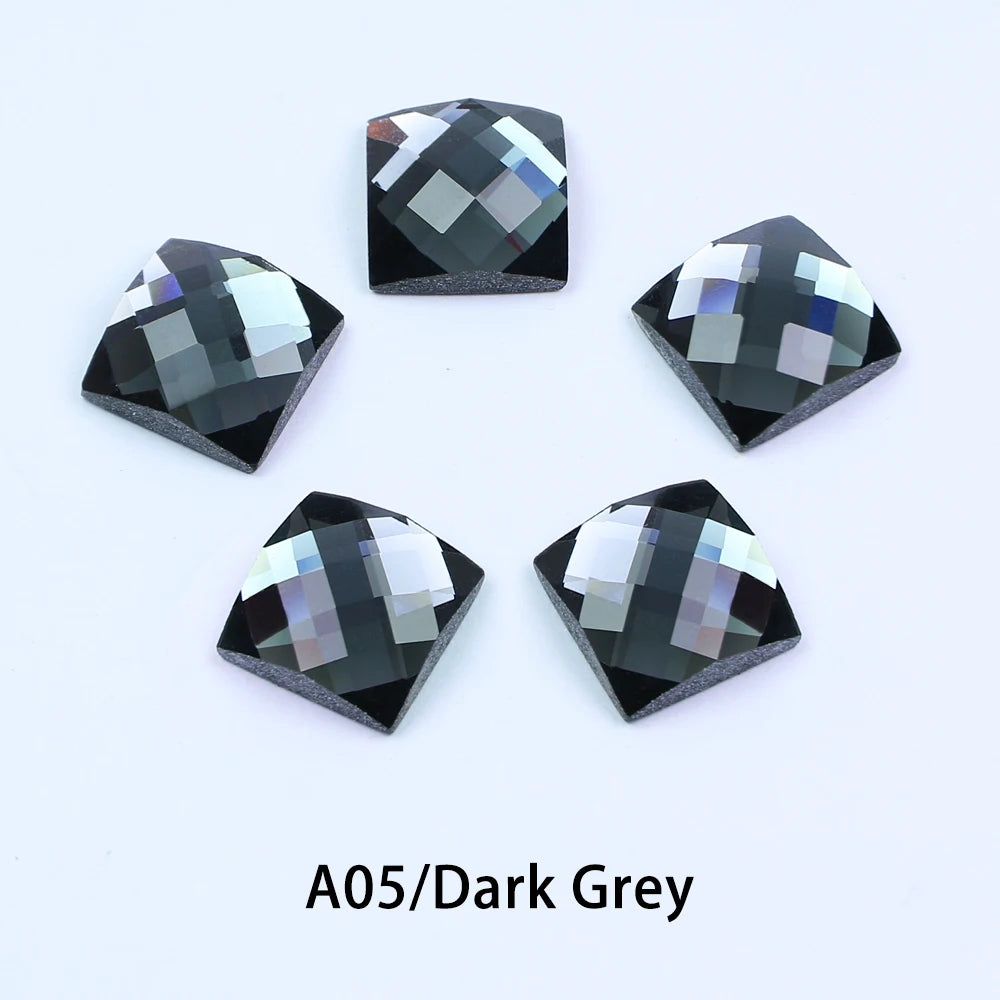 Square Glass Rhinestones — Flatback Crystal Gems for Nail Art & Crafts