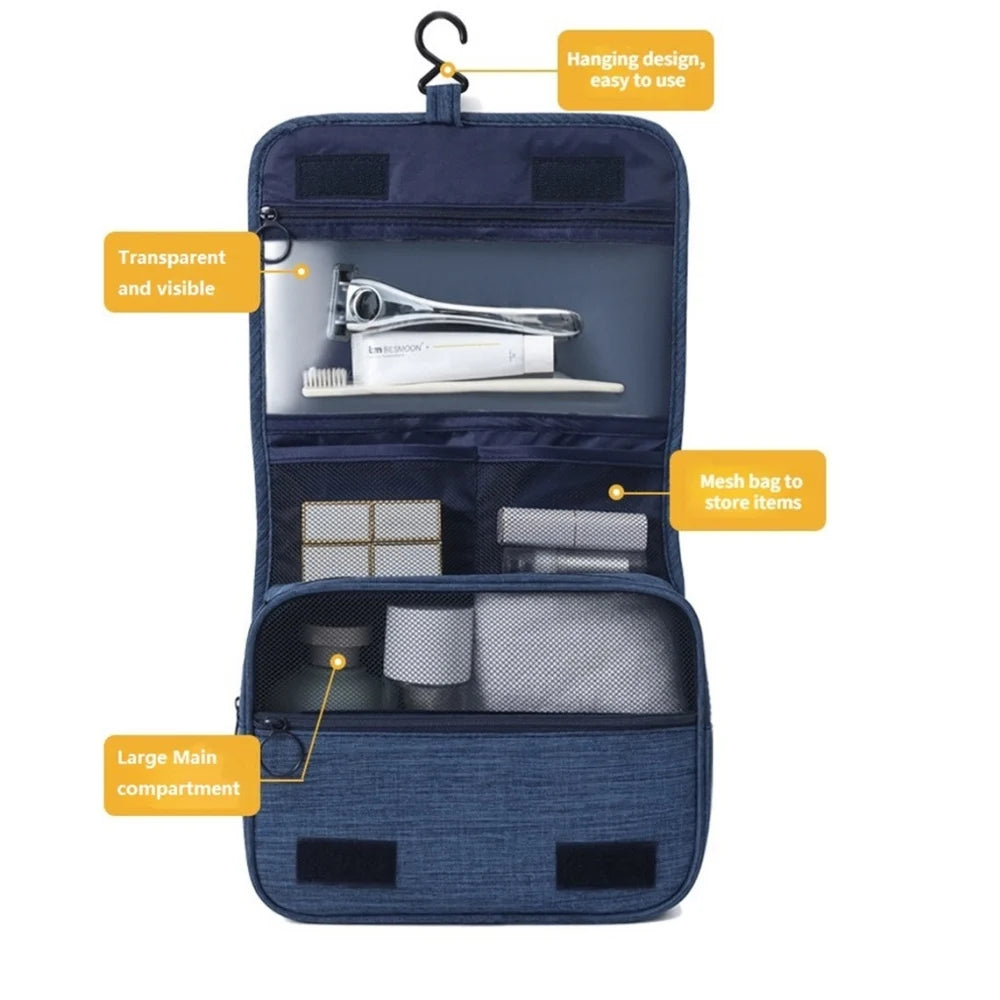 Travel Toiletry Bag — Waterproof Cosmetic Case