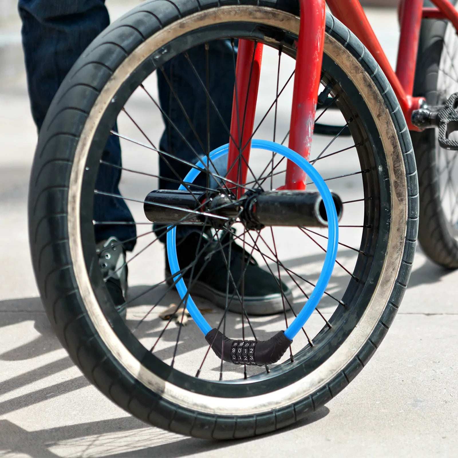 Steel Cable Bike Lock — Portable Anti-Theft Security Chain for Cycling