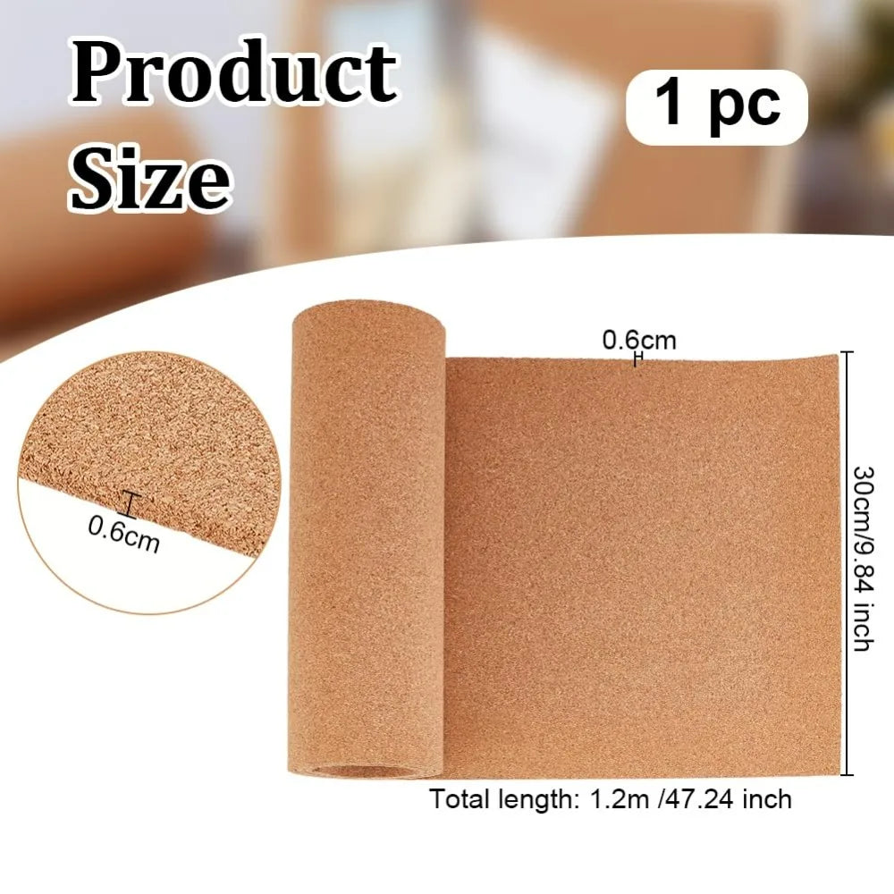 Natural Cork Roll — Versatile Bulletin Board & Insulation Sheet