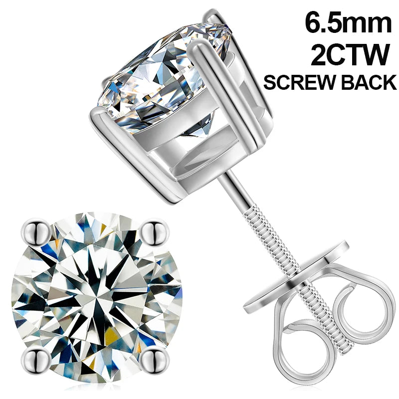 ICEOUTBOX Moissanite Cross Stud Earrings — S925 Sterling Silver Jewelry