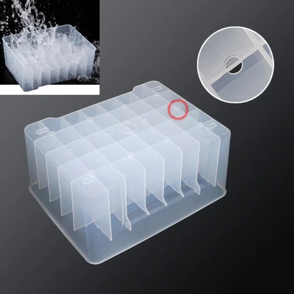 Multi-Compartment Fishing Lure Storage Box — Organized Tackle Organizer, White