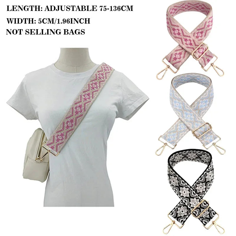 Adjustable Canvas Bag Strap — Wide Webbing Shoulder Replacement