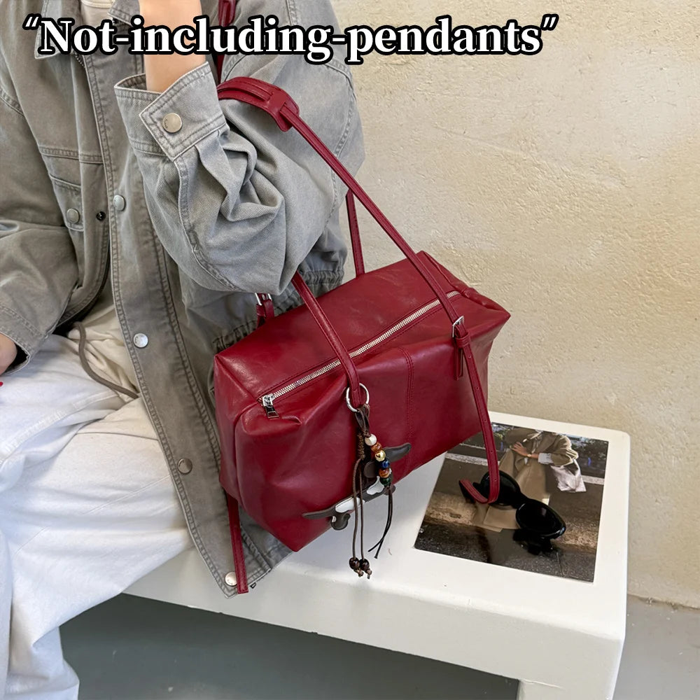 HuoHuo Women's Vintage Hobo Tote — Large Capacity Shoulder Bag