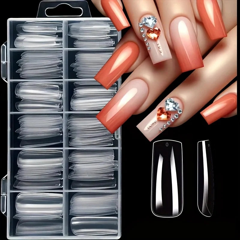 120 Piece Press-On Nail Set — Full Cover Acrylic False Nails for DIY Art