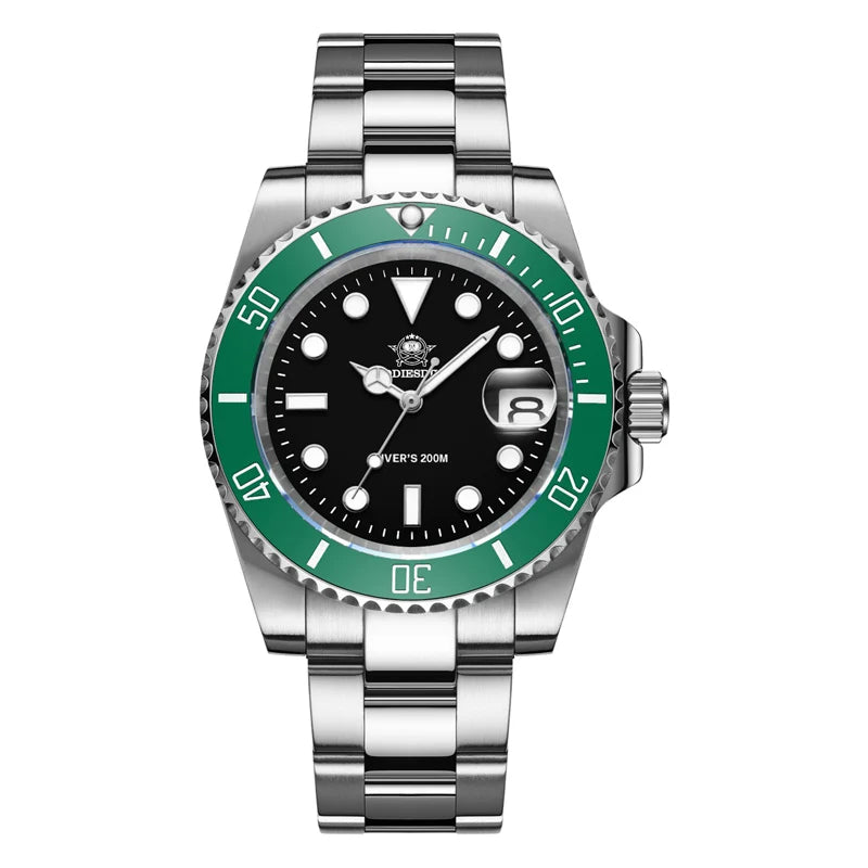 ADDIESDIVE Men's Classic Diver Watch — 200m Water Resistant Quartz Timepiece