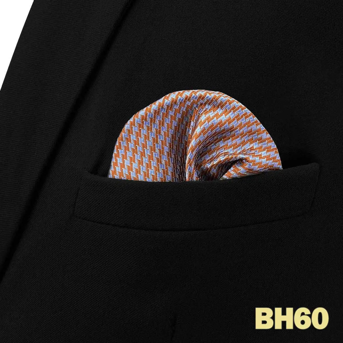 shlax&wing Men's Paisley Pocket Square — Elegant Microfiber Handkerchief for Suits