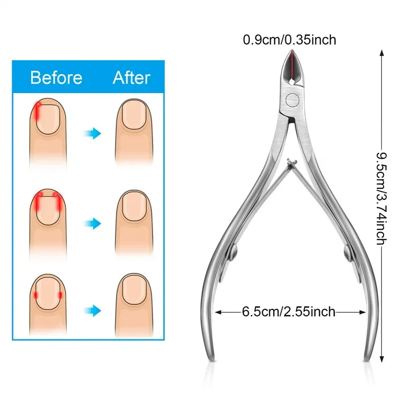 Professional Stainless Steel Cuticle Nippers — Precision Manicure Tool