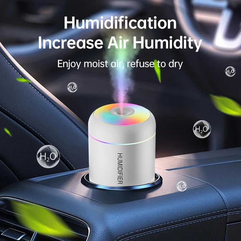 Searide Mini Air Humidifier — USB Electric Aroma Diffuser for Car and Home