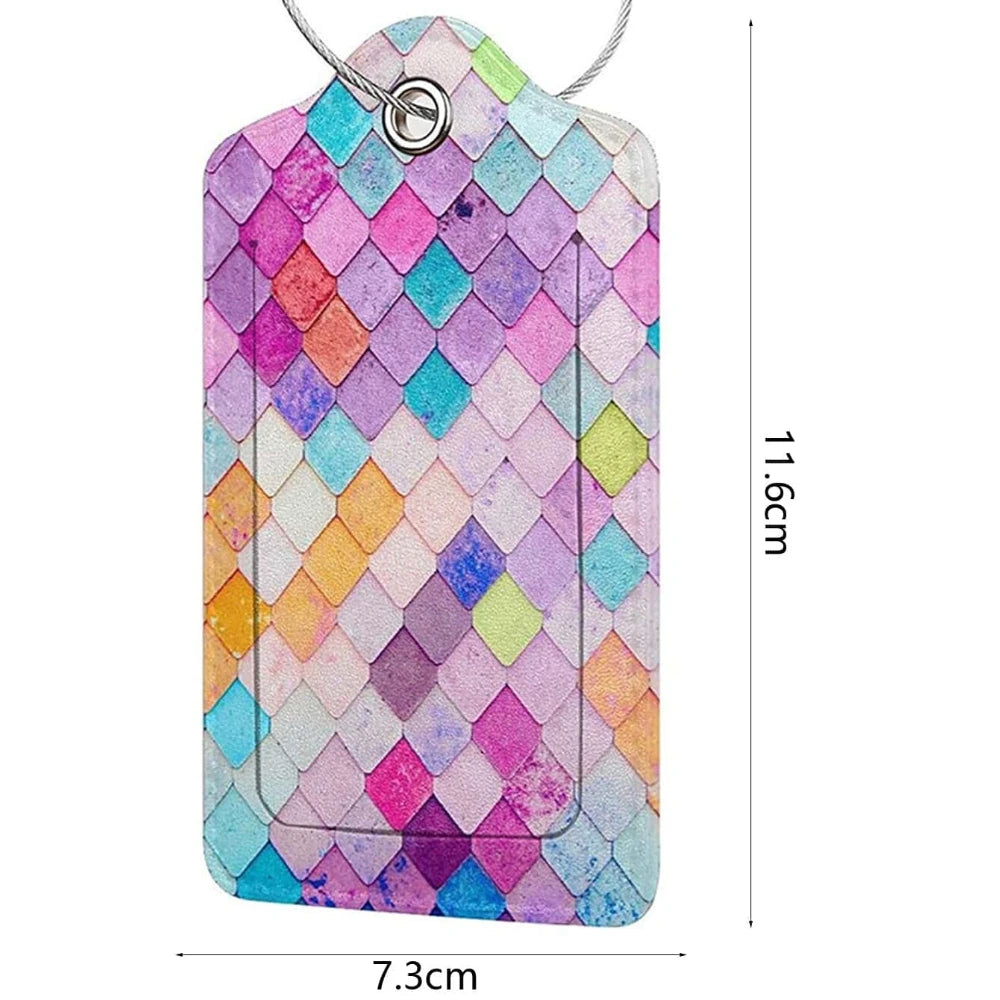 PU Leather Luggage Tag — Stylish Suitcase Identifier & ID Holder