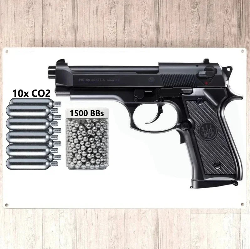 Metal Pistol Wall Decoration — Decorative Metal Sign for Home Decor