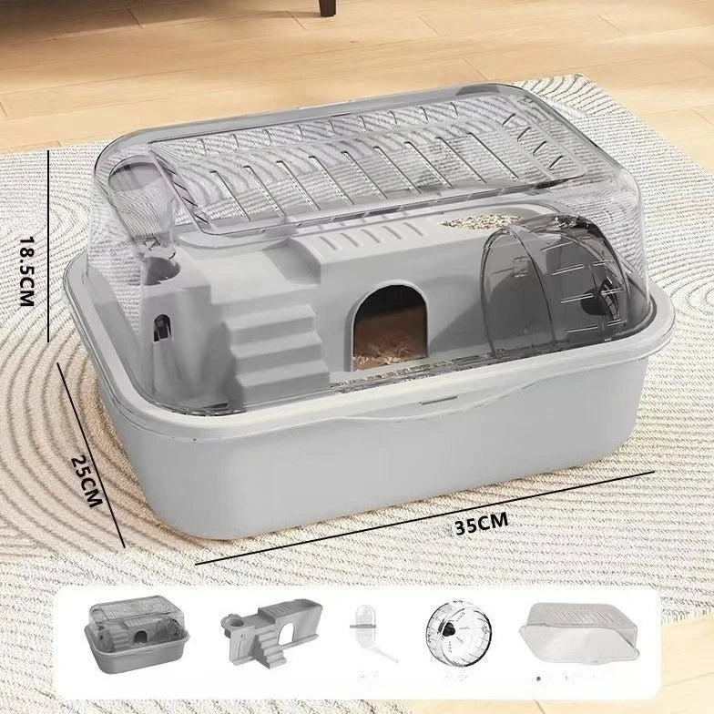 Large Hamster Habitat — Chewproof Cage with Acrylic Sheets