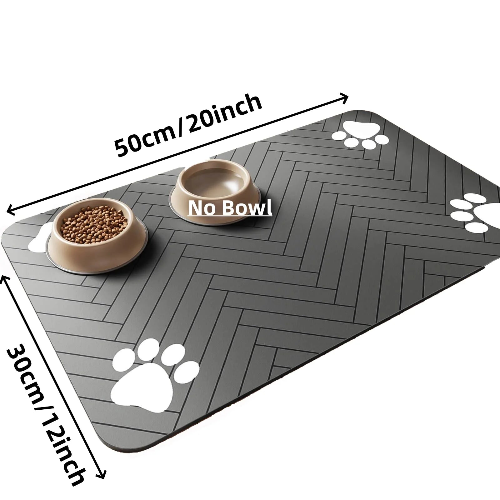 Absorbent Pet Feeding Mat — Waterproof Placemat for Food and Water Bowls