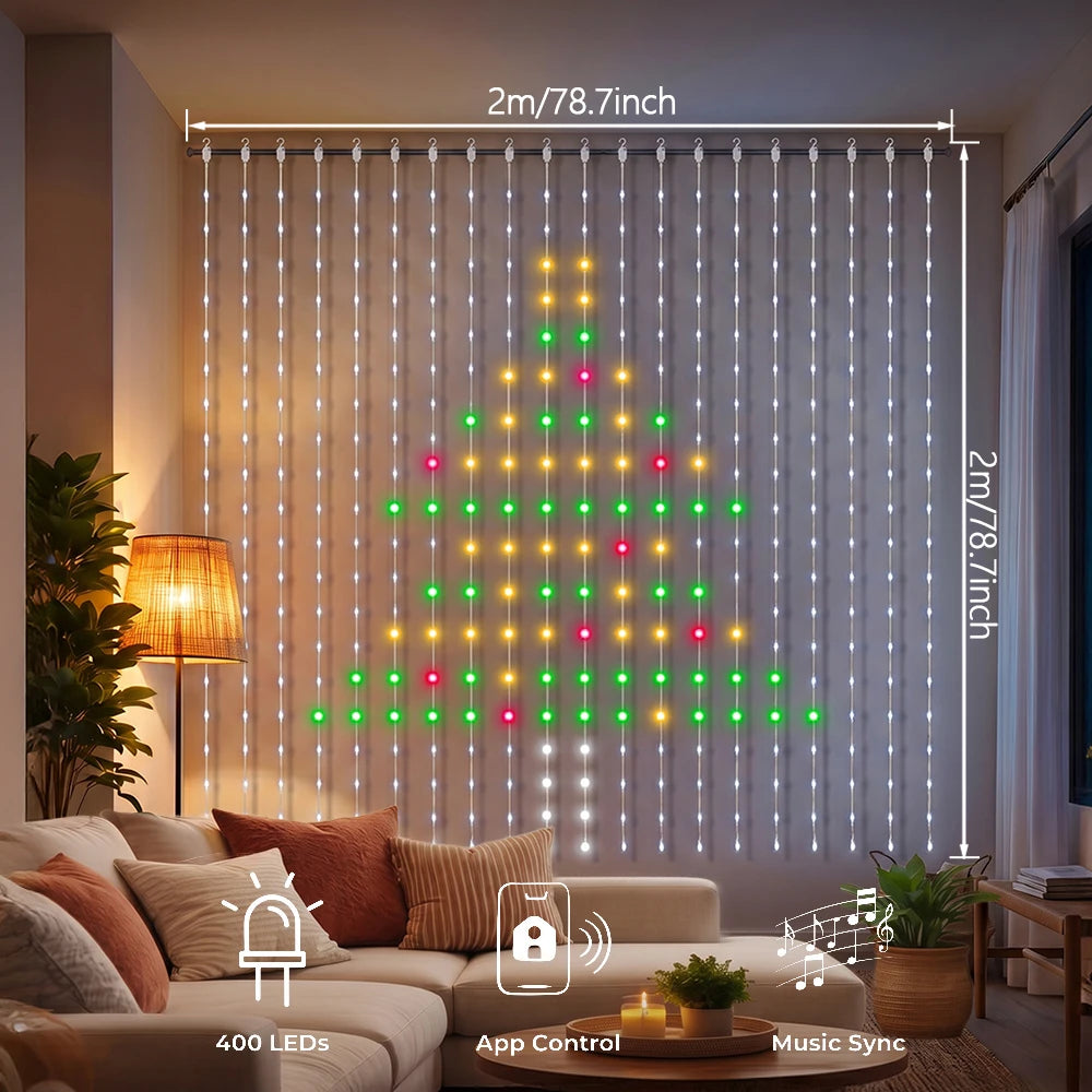 MIMIRGB Smart LED Curtain Lights — RGB Color Changing App Controlled Decor