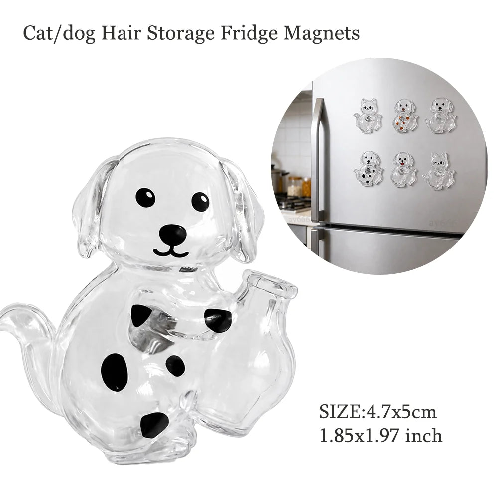 Pet Hair Memorial Keepsake Capsule — Transparent Keychain Pendant for Pet Lovers