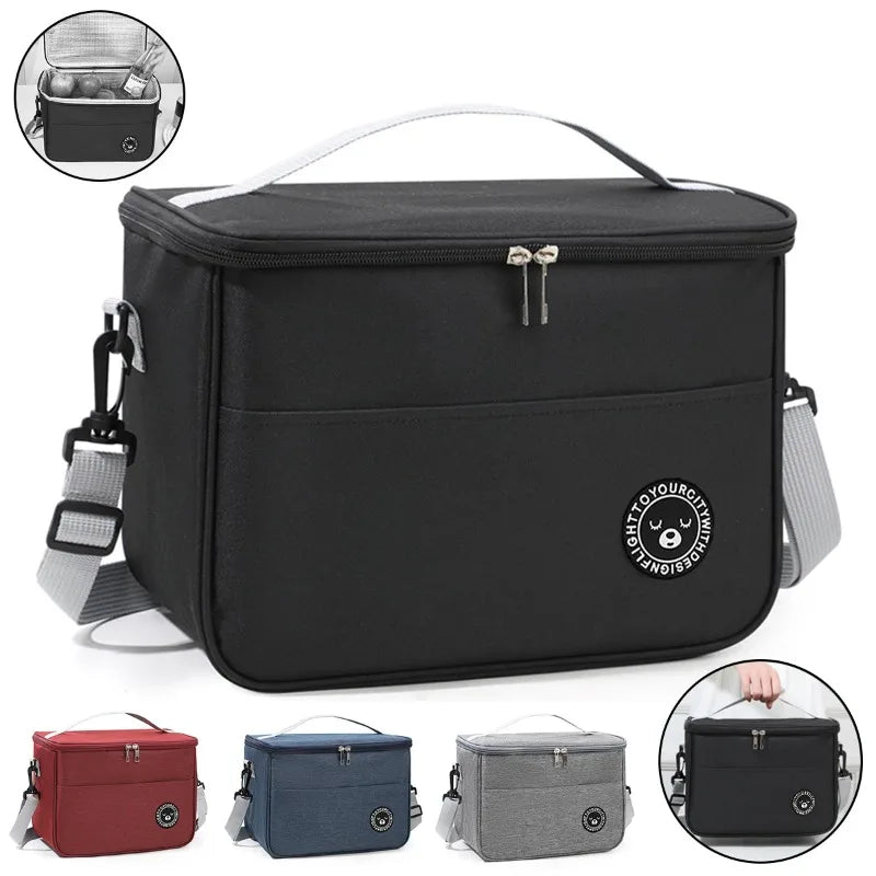 Insulated Lunch Bag — Waterproof Thermal Food Container with Shoulder Strap