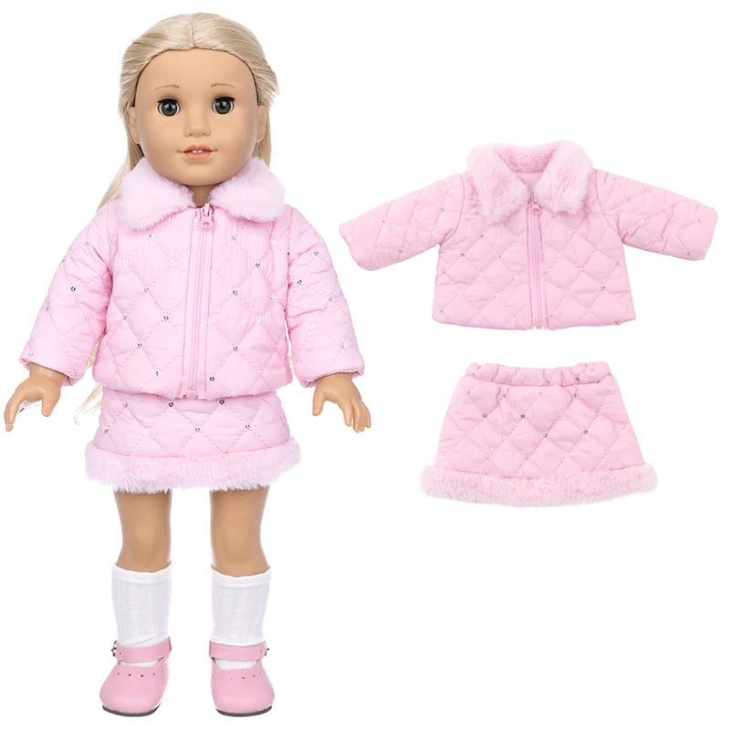 Miao Mama ai wawa Winter Doll Coat — Warm Outfit for 18 Inch Dolls