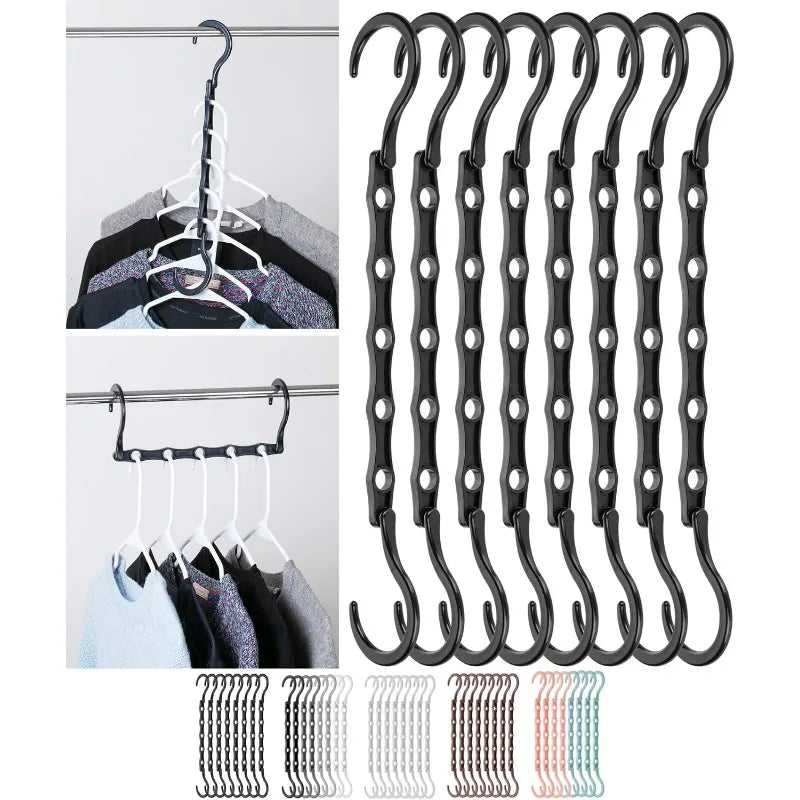 Space Saving Hangers — 360° Rotating Hooks for Closet Organization