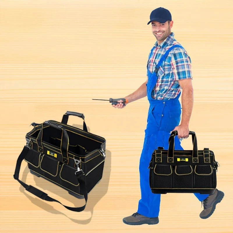 Heavy Duty Tool Bag Organizer — Wide Mouth Storage for Electricians