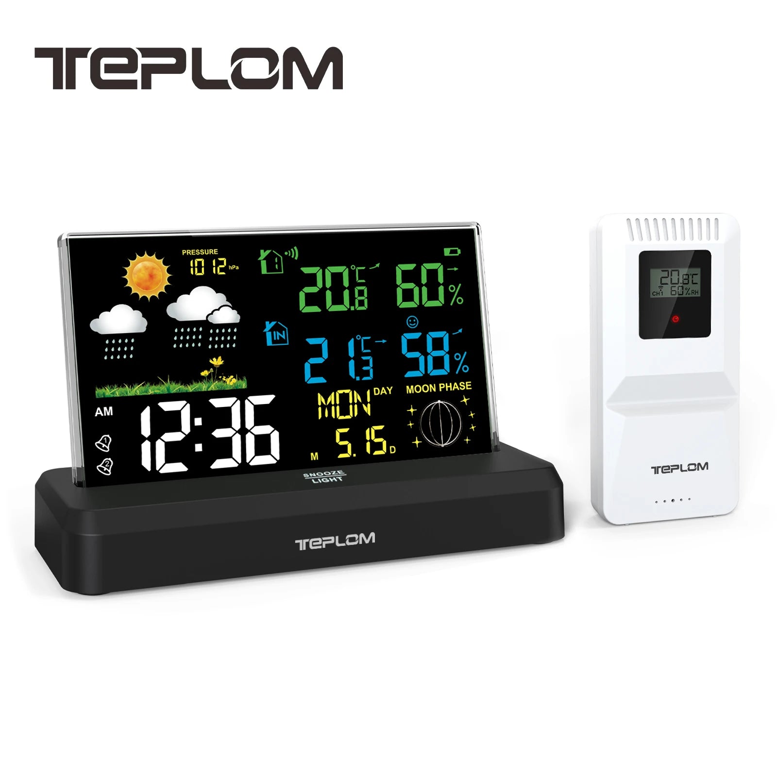 teplom Wireless Weather Station — Indoor and Outdoor Temperature & Humidity Monitor