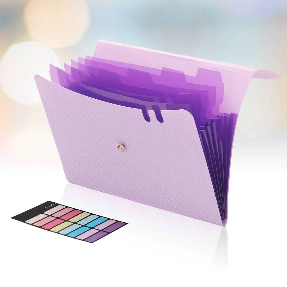 Expanding File Folder — 7 Pocket Accordion Organizer for A4 & Letter