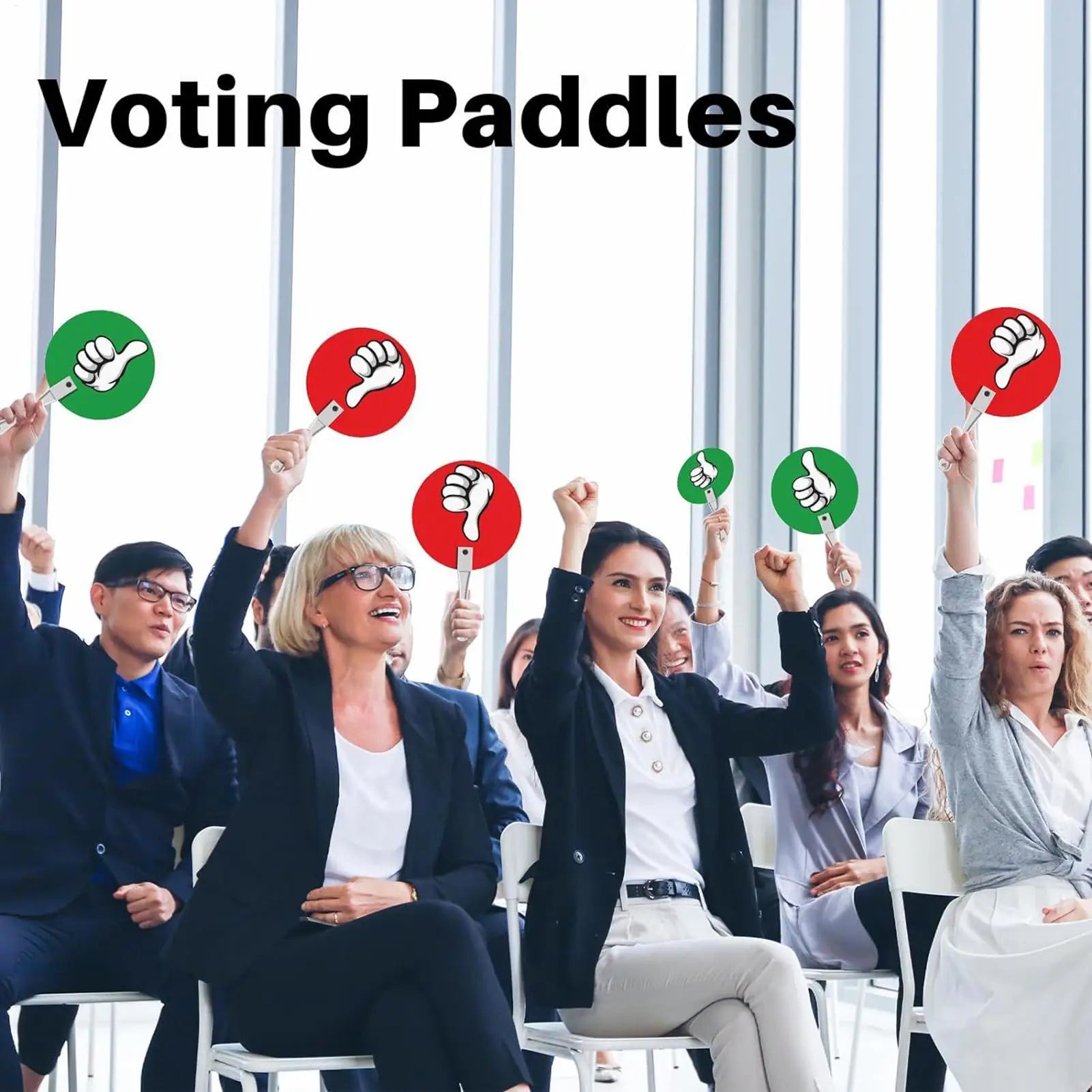 Classroom Voting Paddles — 10-Piece Yes and No Set for Teachers