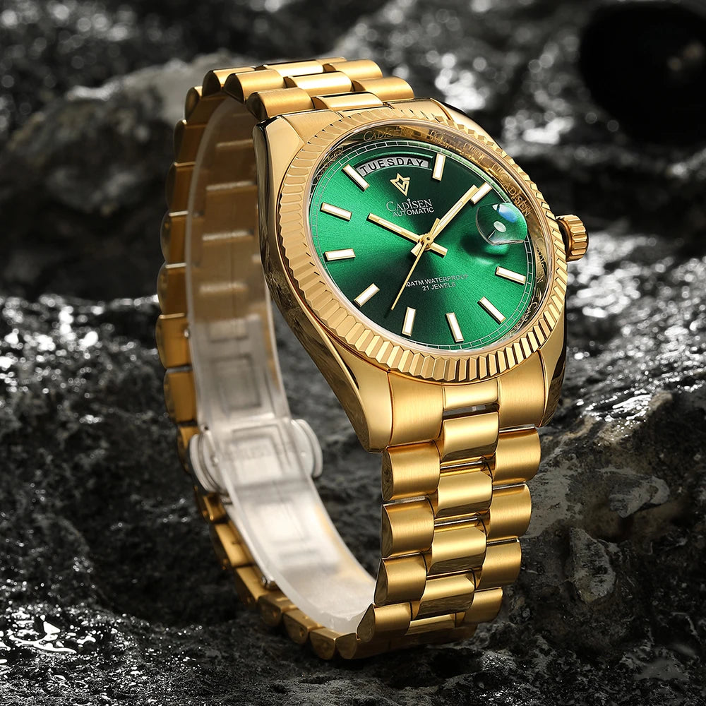 Cadisen DD40 Luxury Automatic Watch — Mechanical Sapphire Glass Wristwatch
