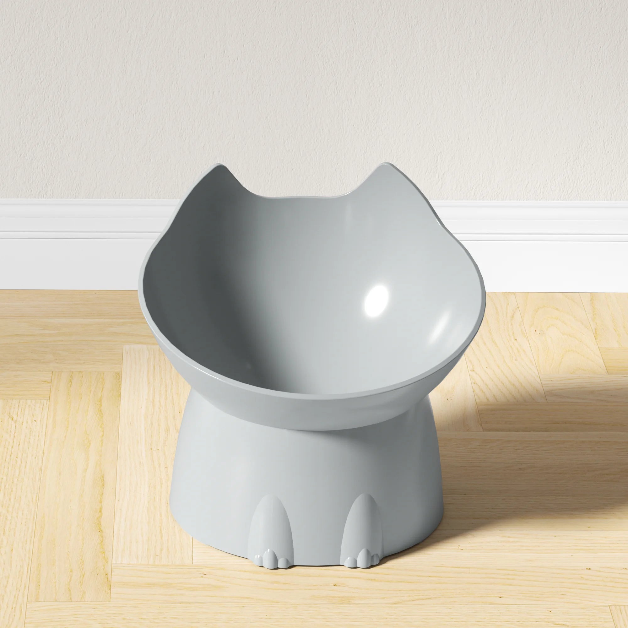Elevated Cat Feeding Bowl — Anti-Tip Raised Dish for Neck Protection