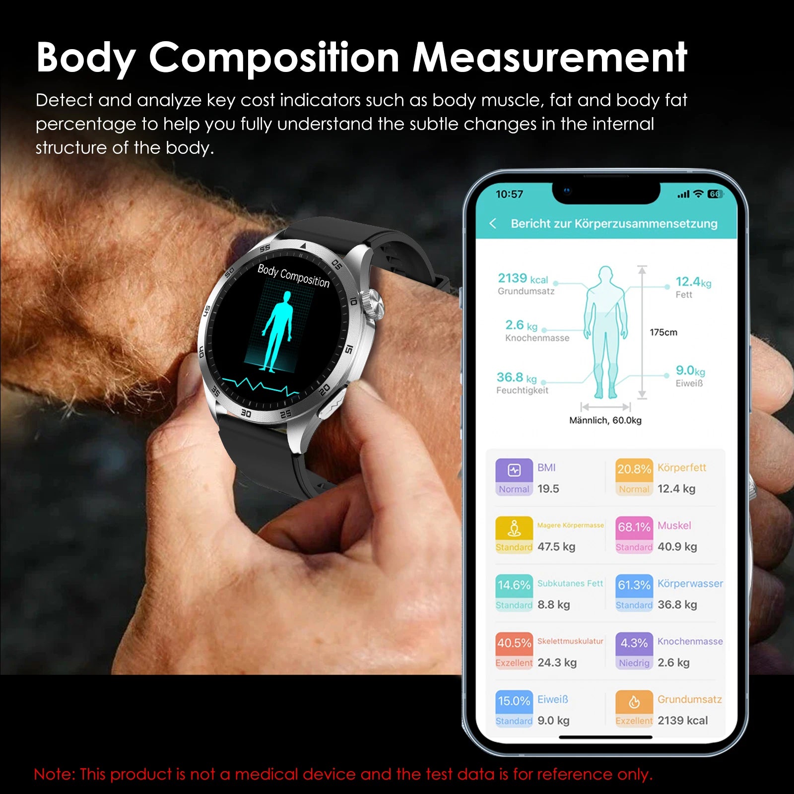 Marsyu Health Smart Watch — ECG & Blood Oxygen Monitoring, Bluetooth Call