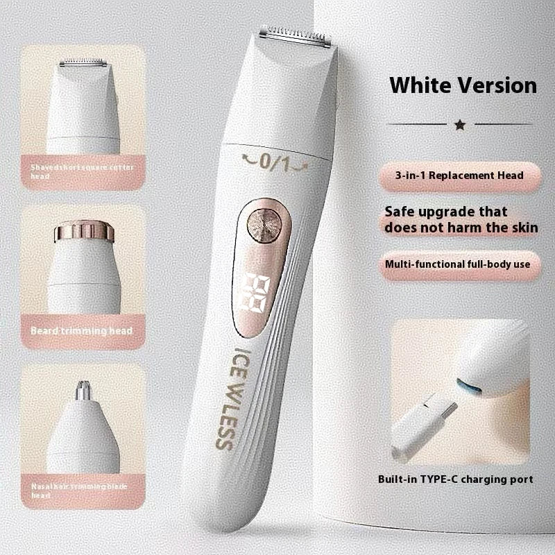 Electric Epilator for Women — Portable Body Hair Trimmer for Face and Legs