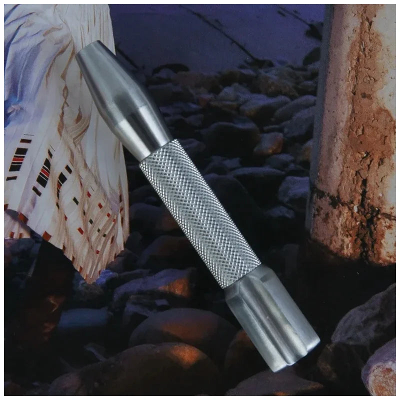 Stainless Steel Safety Razor Handle — Ergonomic Men's Grooming Tool