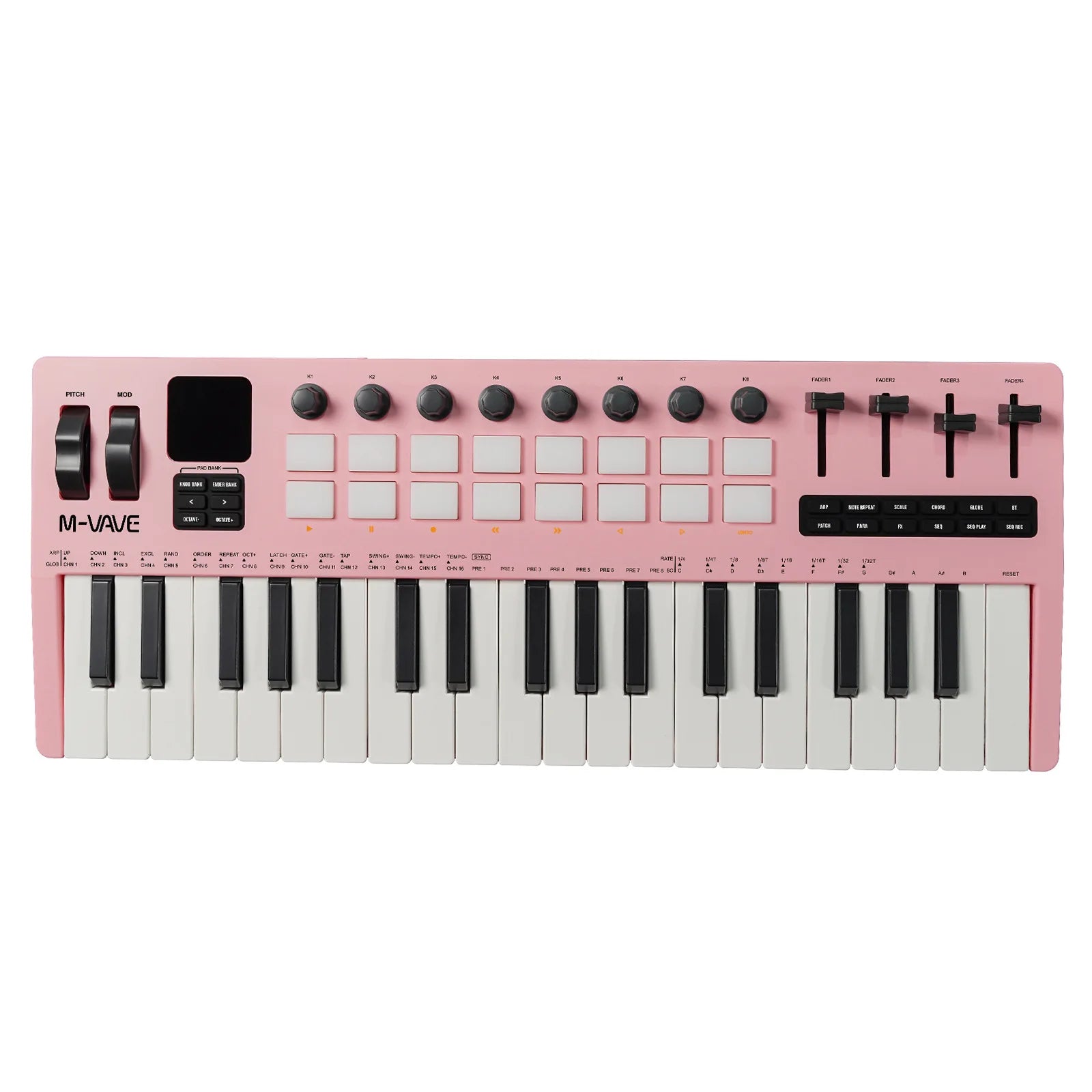 37-Key MIDI Keyboard Controller — Music Production Tool with Drum Pads