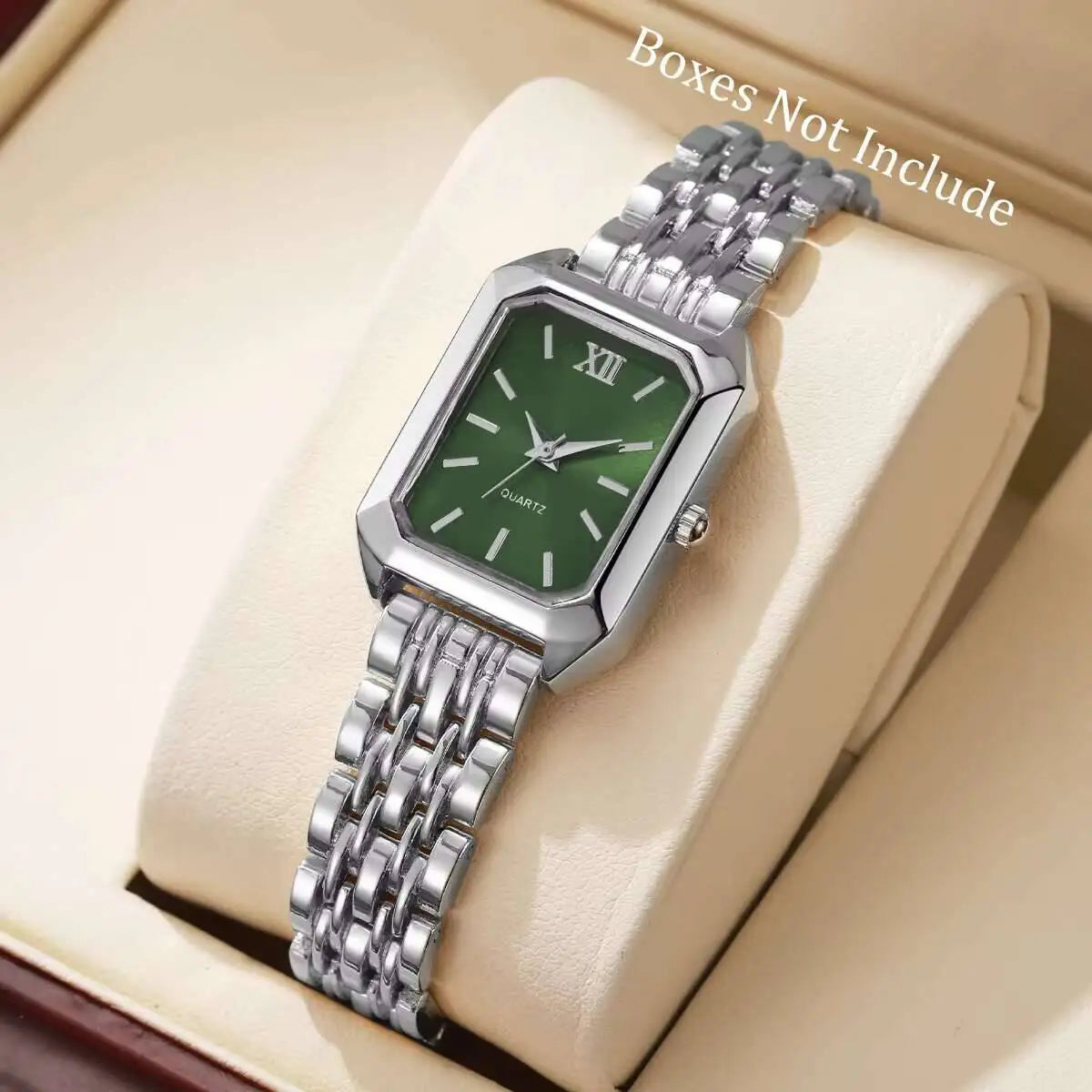 Elegant Rectangle Women's Quartz Watch — Stylish Analog Wristwatch for Girls