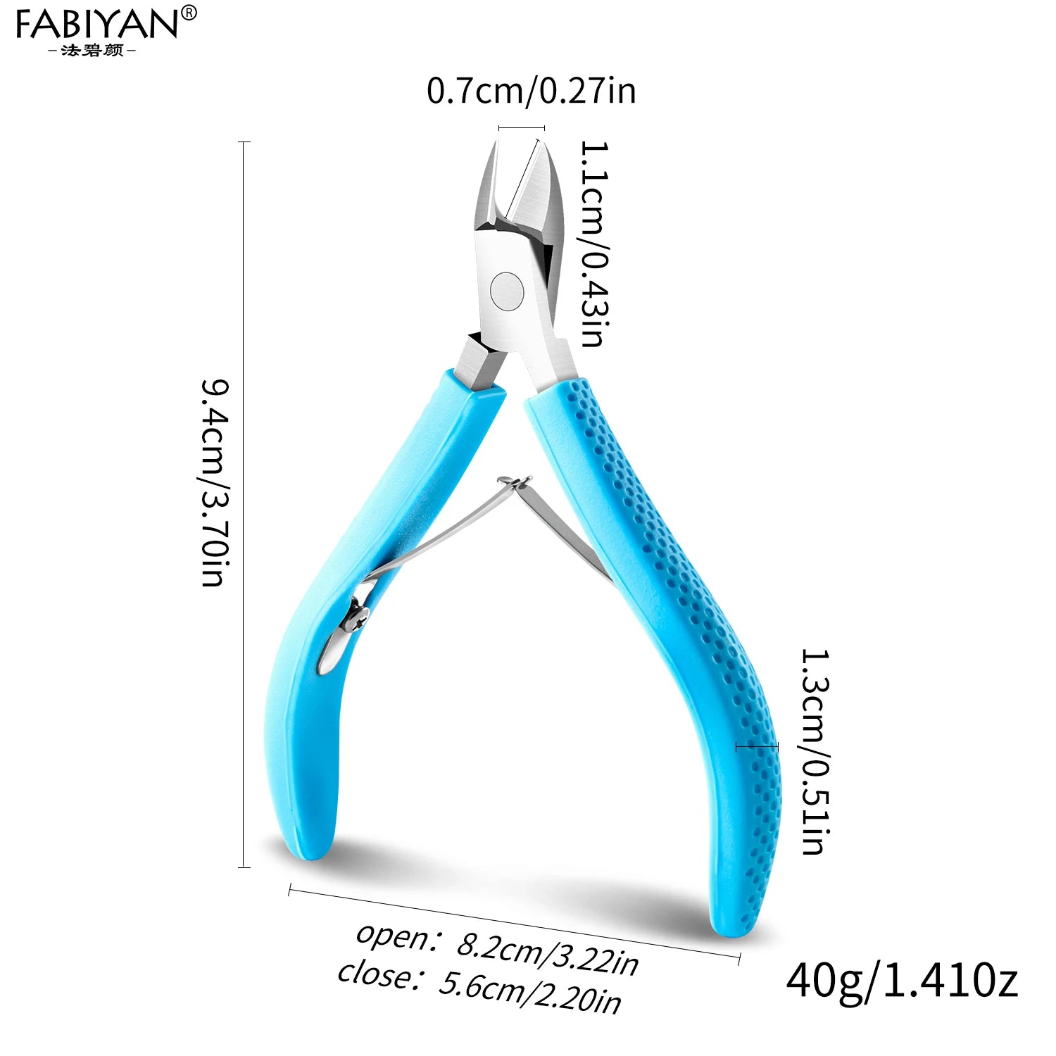 FABIYAN Cuticle Nipper — Professional Stainless Steel Nail Trimmer