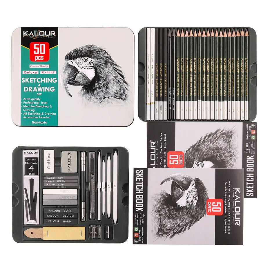 HOPK Professional Sketch Pencil Set — Comprehensive Drawing Kit for Artists