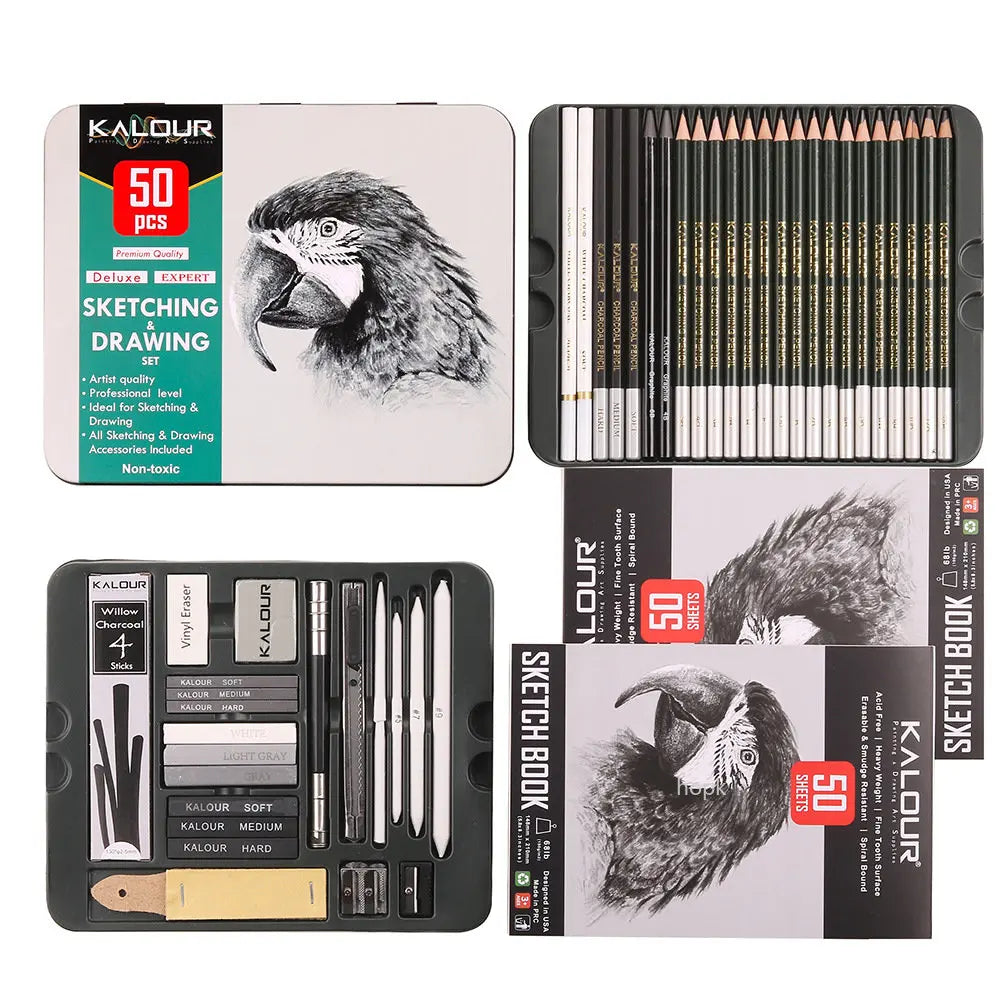 HOPK Professional Sketch Pencil Set — Comprehensive Drawing Kit for Artists