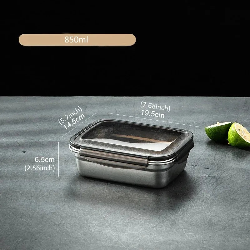 Stainless Steel Bento Box — Portable Food Storage Container for Lunch