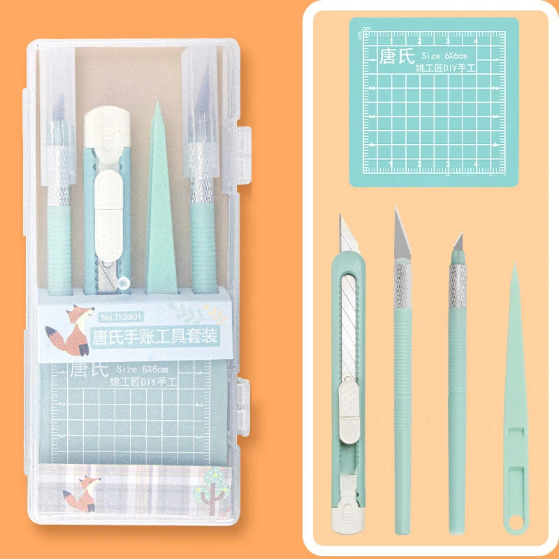 TPXCKz DIY Scrapbooking Tool Kit — Complete Crafting Set with Cutting Mat