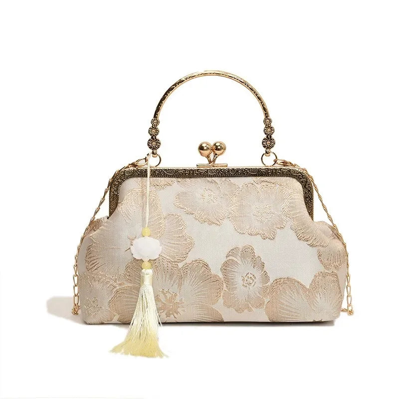 YIYUEQIANLI Women's Evening Clutch — Glitter Shoulder Bag for Weddings