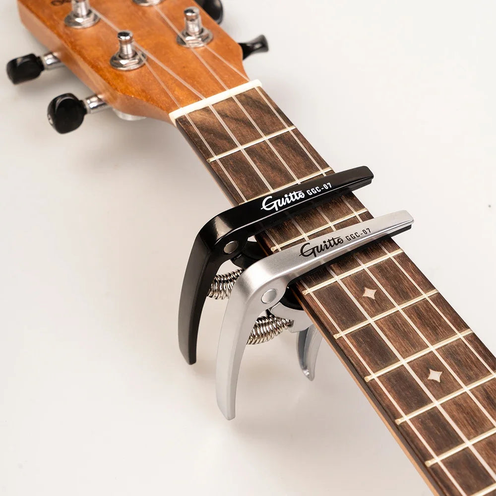 Guitto Ukulele Capo — Zinc Alloy Quick Tuning Clamp for 4-String Instruments