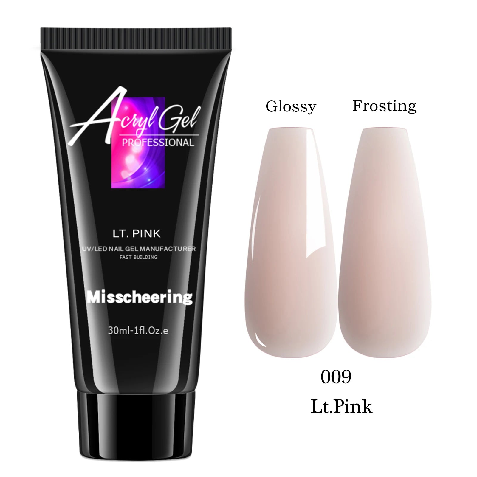 Misscheering Nail Extension Gel — Solid Color Poly Acrylic for UV/LED