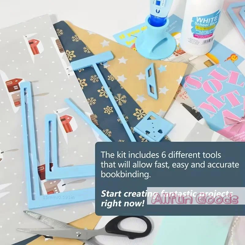 6-Piece Bookbinding Tool Kit — DIY Scrapbooking and Cardmaking Set