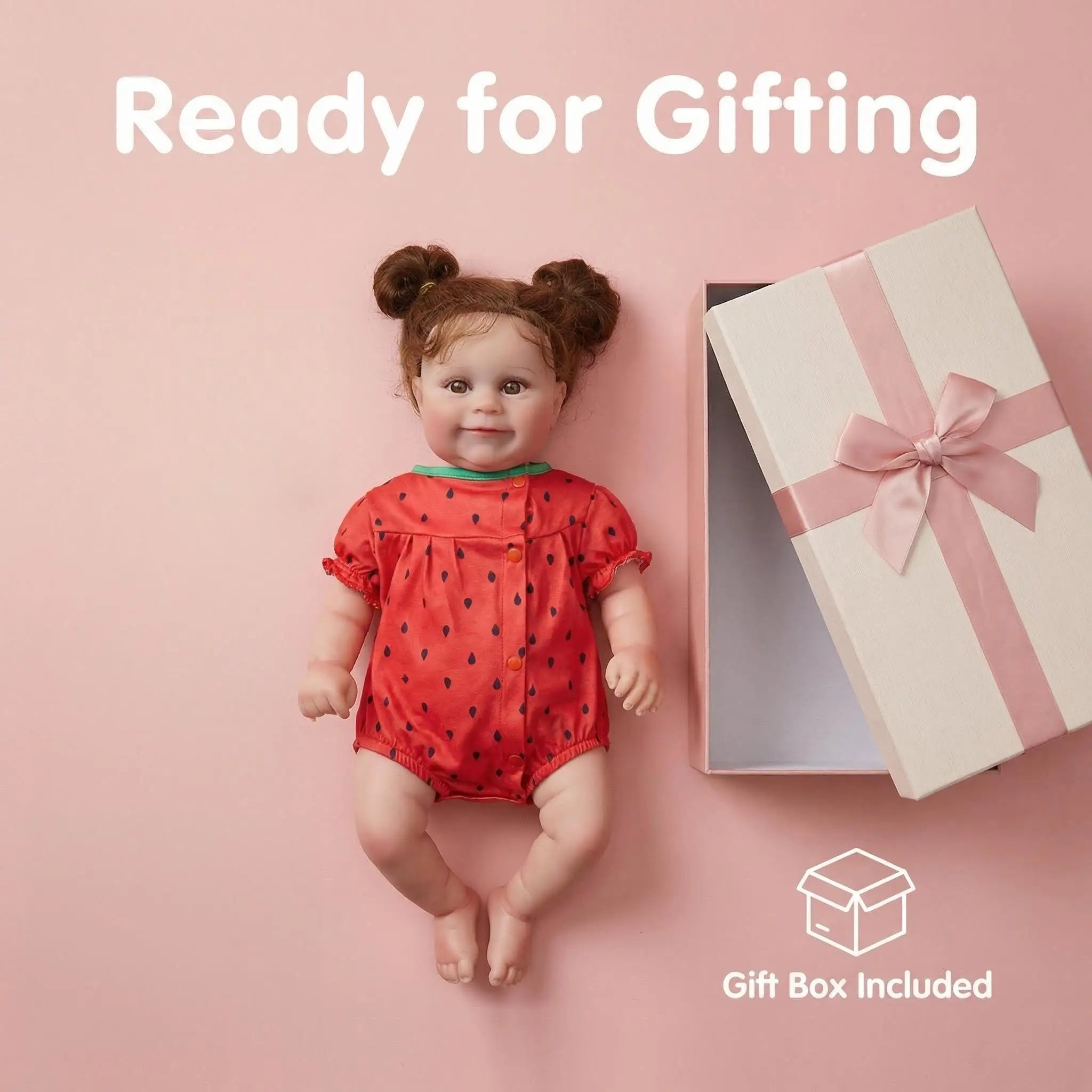 Lifelike Reborn Baby Girl Doll — Soft Silicone Vinyl Full Body Doll