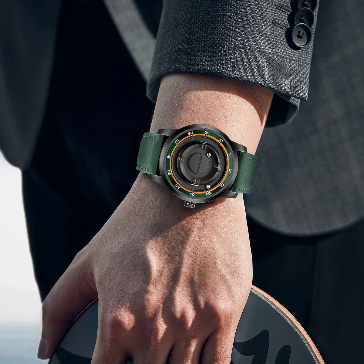 foxbox Planet Design Quartz Watch — Floating Magnetic Pointer Men's Timepiece