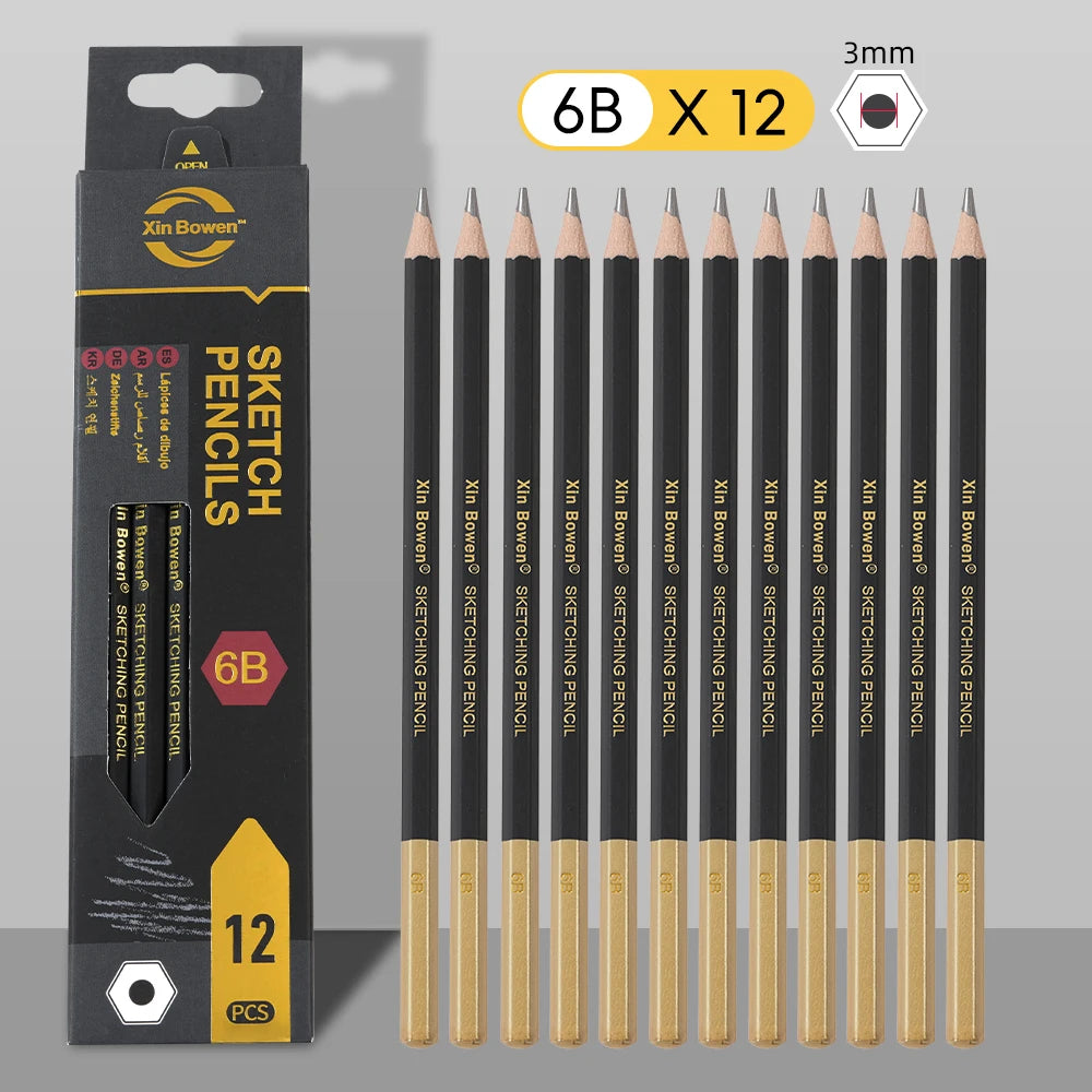 Pustell Graphite Sketching Pencil Set — Professional Art Supplies for Shading